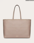 Valentino Rockstud Grainy Calfskin Tote Bag