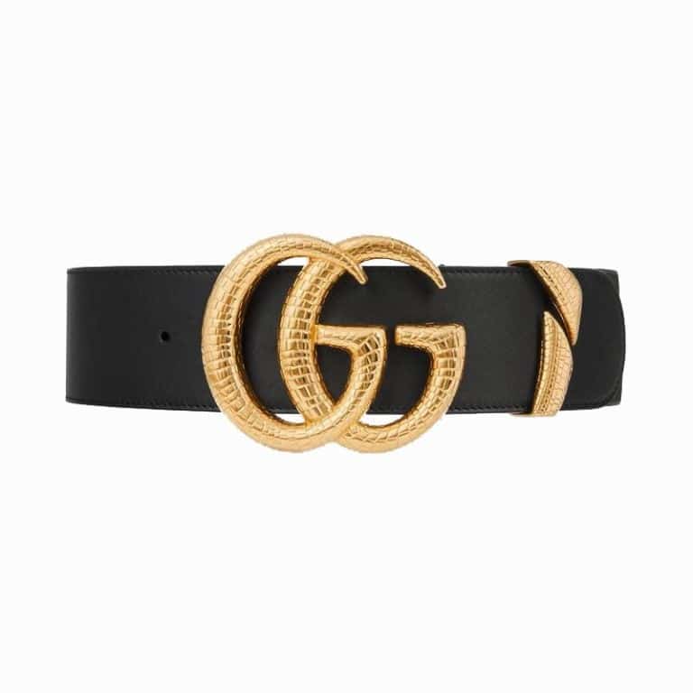 Gucci Leather belt with Double G buckle