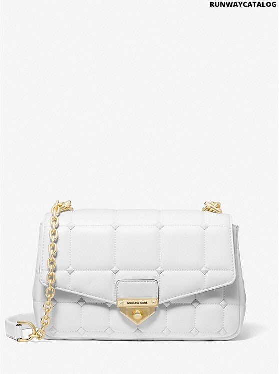 Michael Kors SoHo Large Studded Quilted Leather Shoulder Bag