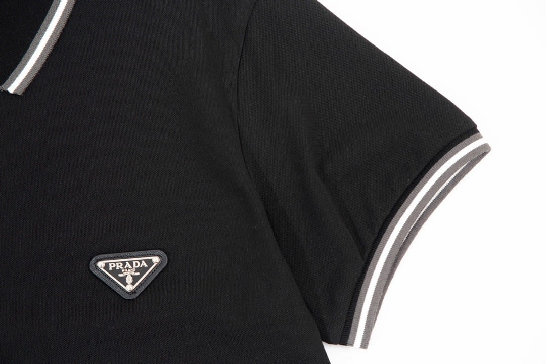 Prada Cotton Black Polo shirt