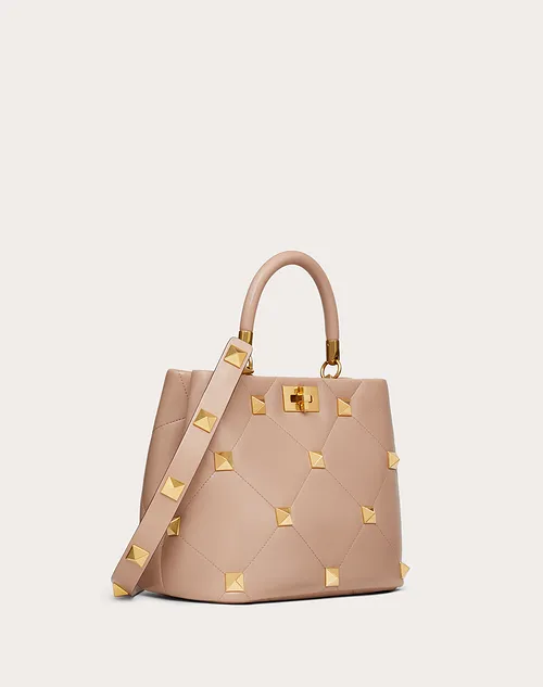 Valentino Roman Stud The Handle Bag in Nappa