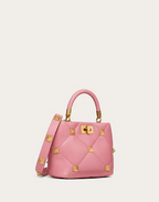 Valentino Small Roman Stud The Handle Bag in Nappa