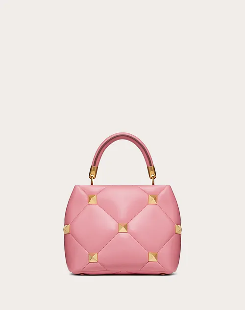 Valentino Small Roman Stud The Handle Bag in Nappa