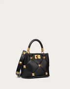Valentino Small Roman Stud The Handle Bag in Nappa