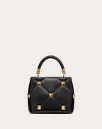 Valentino Small Roman Stud The Handle Bag in Nappa