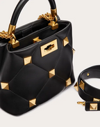 Valentino Small Roman Stud The Handle Bag in Nappa