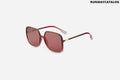 DiorSoStellaire1 Red-to-Pink Shaded Square Sunglasses
