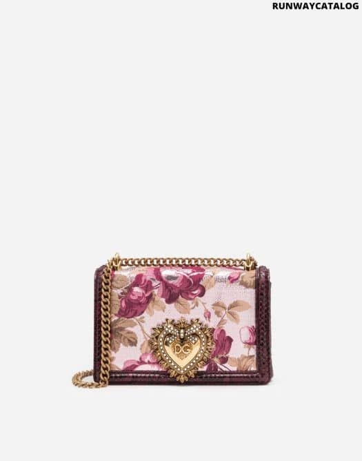 DOLCE&amp;GABBANA MEDIUM JACQUARD RAMAGE DEVOTION BAG