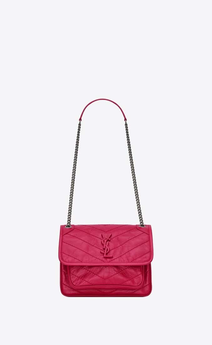 YSL NIKI Baby in crinkled vintage leather Bag