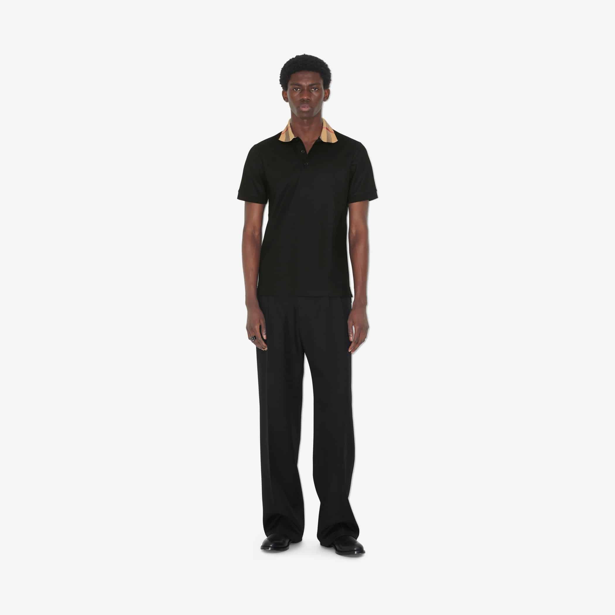 Cotton Polo ShirtPrice undefined Colour: Black