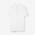 Monogram Motif Cotton Piqué Polo Shirt White