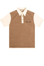 GUCCI BEIGE POLO SHIRT WITH LOGO