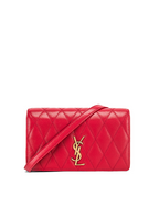 Saint Laurent Becky Red Leather Shoulder Bag