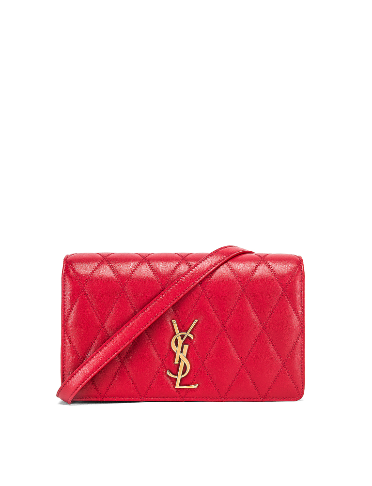 Saint Laurent Becky Red Leather Shoulder Bag