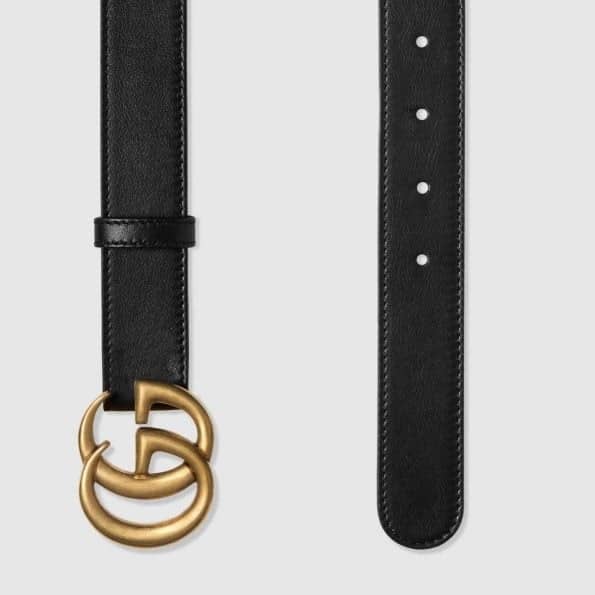Gucci Leather belt with Double G buckle