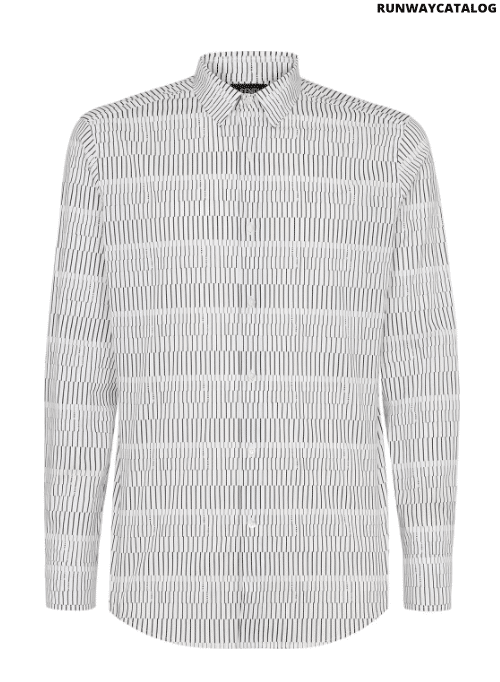 Fendi micro-print striped shirt
