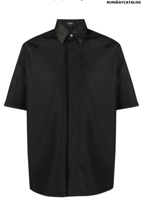 Fendi contrasting collar shirt