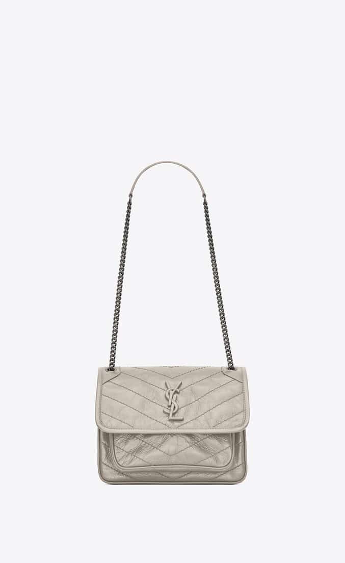 YSL NIKI Baby in crinkled vintage leather Bag