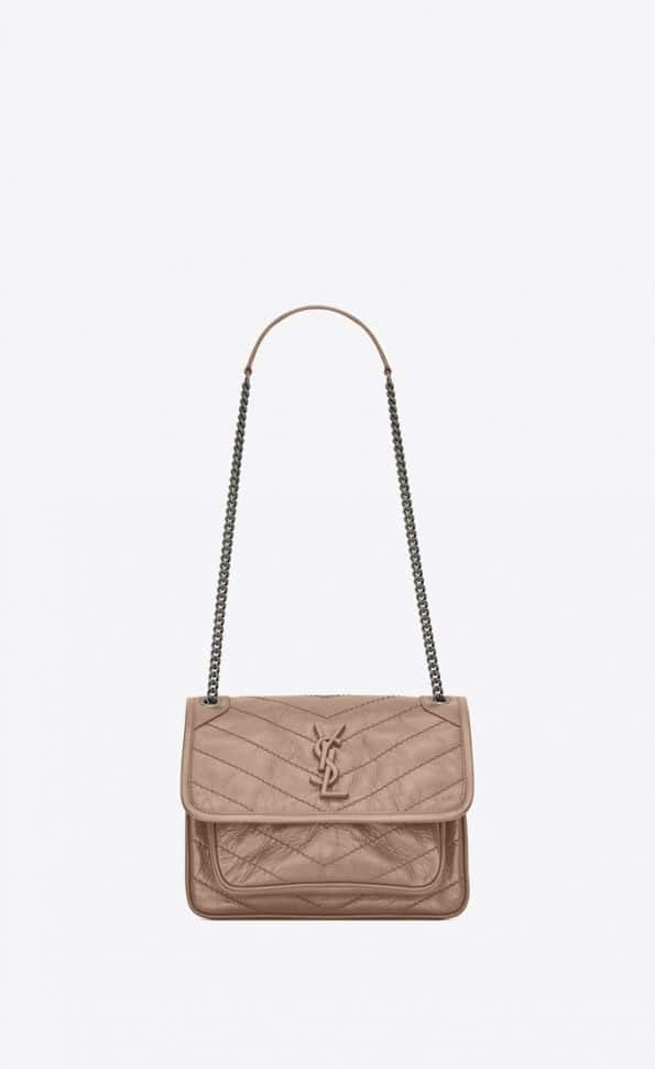 YSL NIKI Baby in crinkled vintage leather Bag