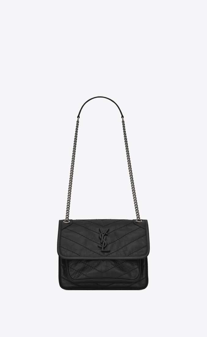 YSL NIKI Baby in crinkled vintage leather Bag
