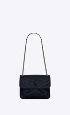 YSL NIKI Baby in crinkled vintage leather Bag