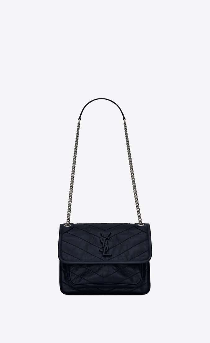 YSL NIKI Baby in crinkled vintage leather Bag