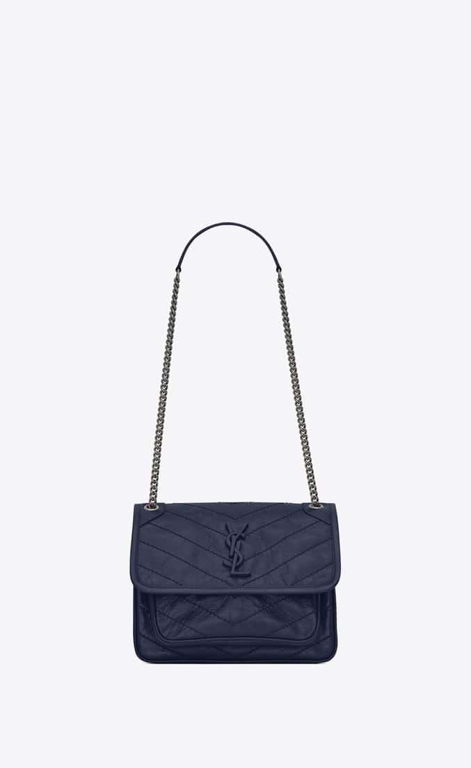 YSL NIKI Baby in crinkled vintage leather Bag