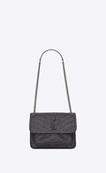 YSL NIKI Baby in crinkled vintage leather Bag