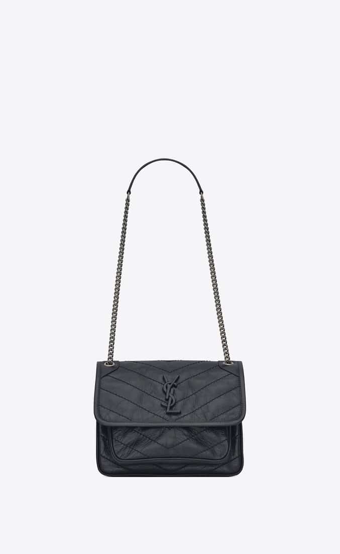 YSL NIKI Baby in crinkled vintage leather Bag