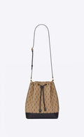 YSL MONOGRAM ALL OVER bucket bag in canvas