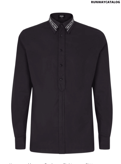 Fendi jacquard logo motifs shirt