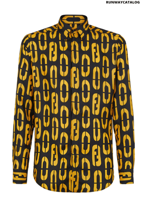 Fendi FF logo-print silk shirt