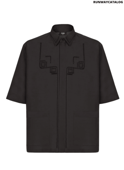 Fendi embroidered short-sleeve shirt