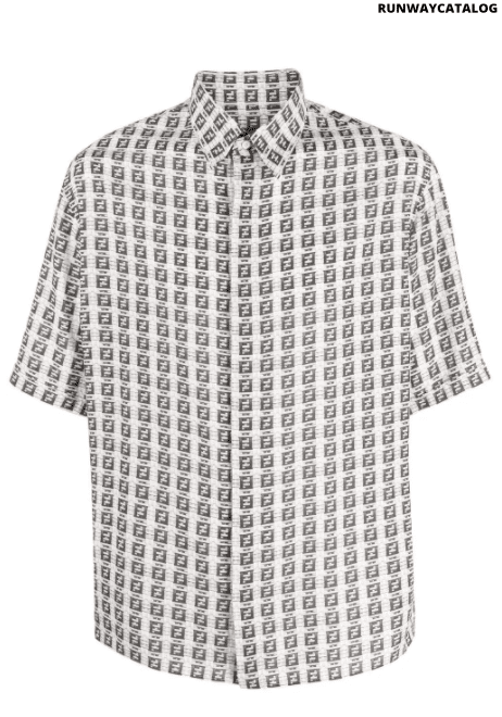 Fendi micro FF-pattern shirt