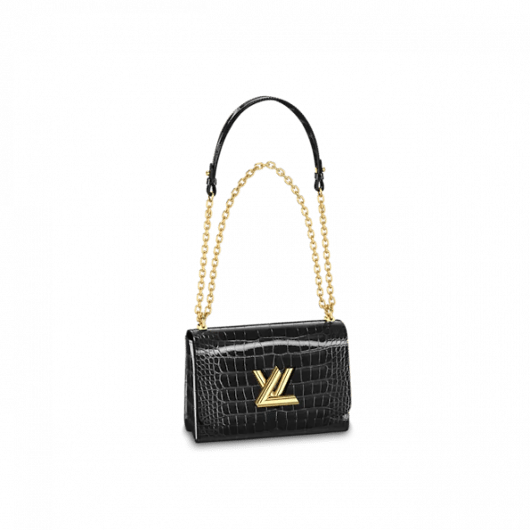 Louis Vuitton Twist MM Bag in Black