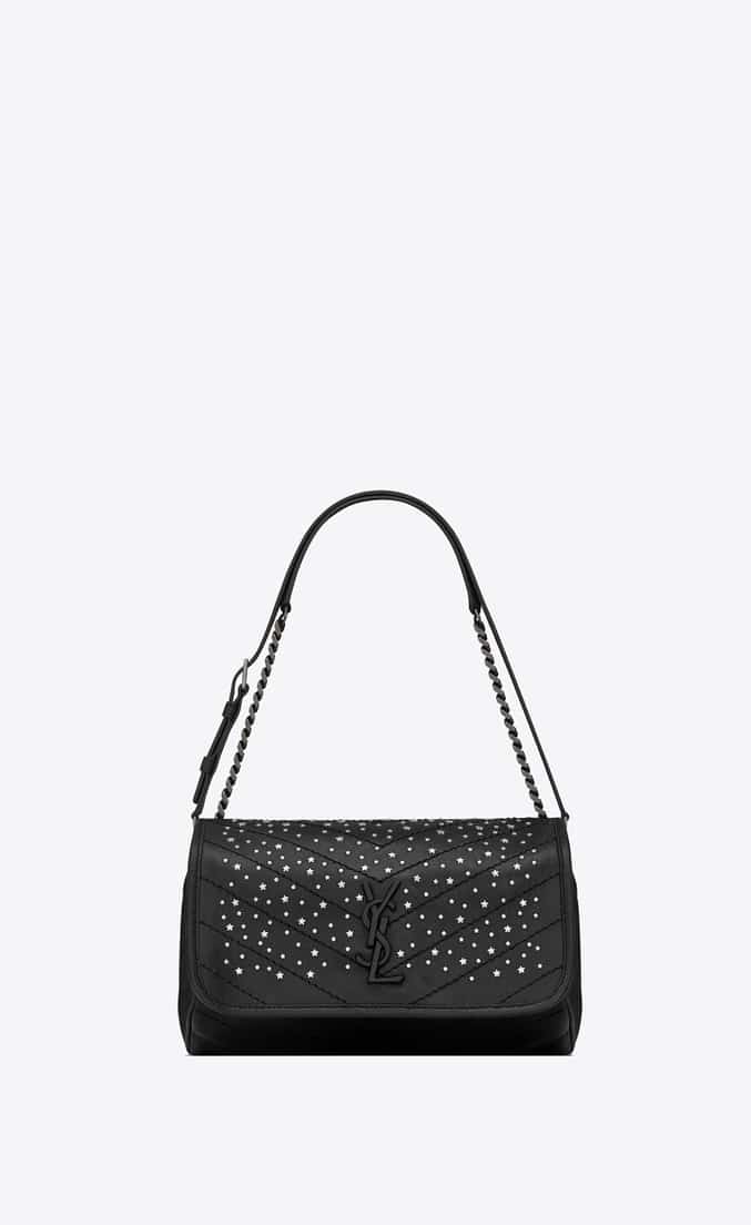 Saint Laurent Niki Body Bag in Crinkled Vintage Leather