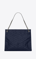 Saint Laurent Niki Large Shopping Bag in Crinkled Vintage Leather