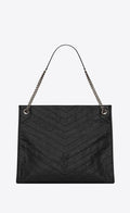 Saint Laurent Niki Large Shopping Bag in Crinkled Vintage Leather