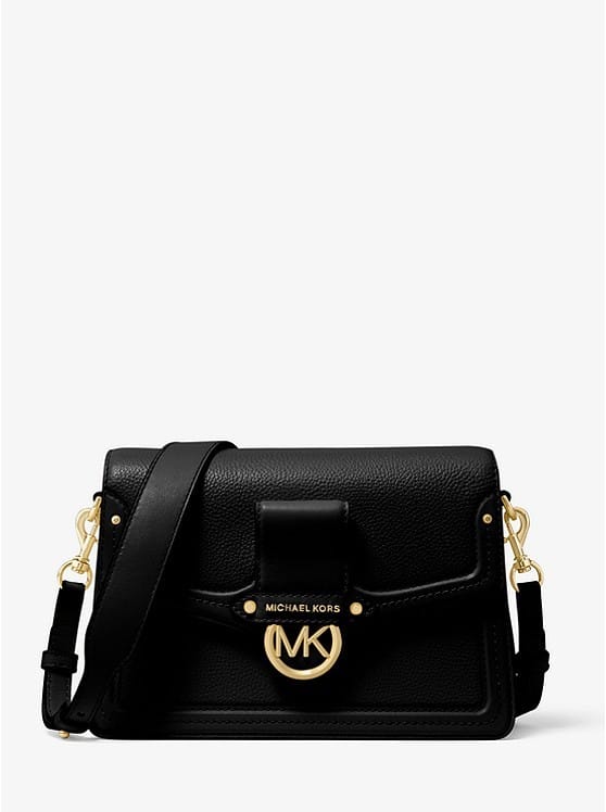 MICHAEL KORS Jessie Medium Pebbled Leather Shoulder Bag