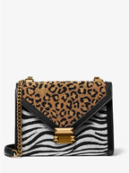 MICHAEL KORS Whitney Large Beaded Animal Print Convertible Shoulder Bag