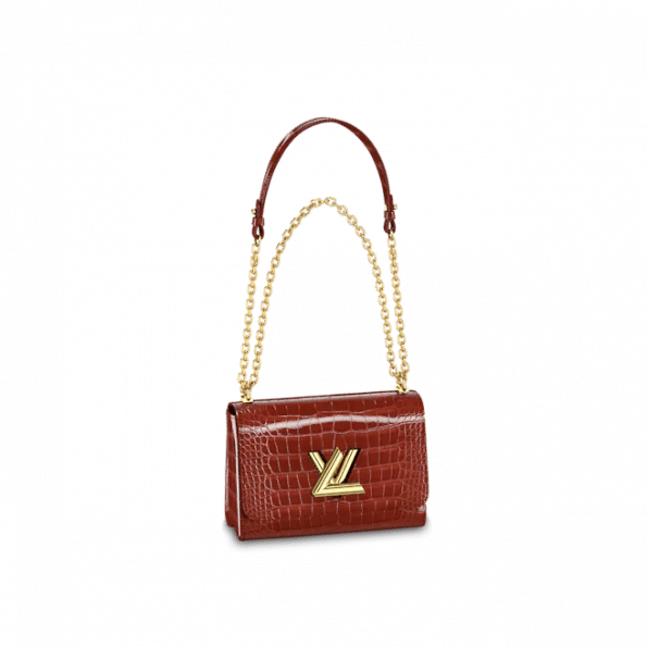 Louis Vuitton Twist MM Bag in Fauve Brown