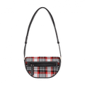 Burberry Mini Knitted Tartan and Leather Olympia Bag