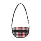 Burberry Mini Knitted Tartan and Leather Olympia Bag