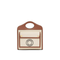 Burberry Mini Logo Graphic Canvas and Leather Pocket Bag