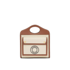 Burberry Mini Logo Graphic Canvas and Leather Pocket Bag
