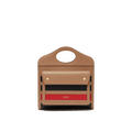 Burberry Mini Striped Intarsia Leather Pocket Bag