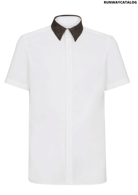 Fendi contrasting-collar shirt