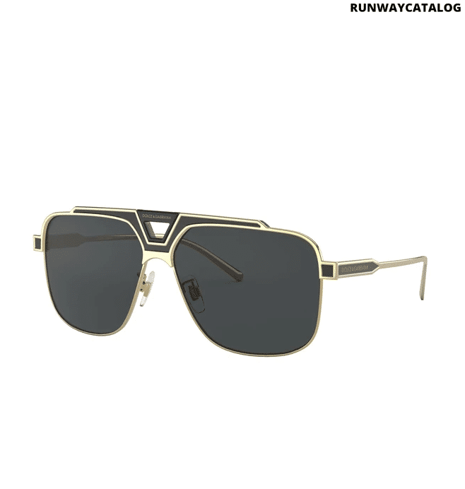 Dolce & Gabbana Square Sunglass Black & Gold