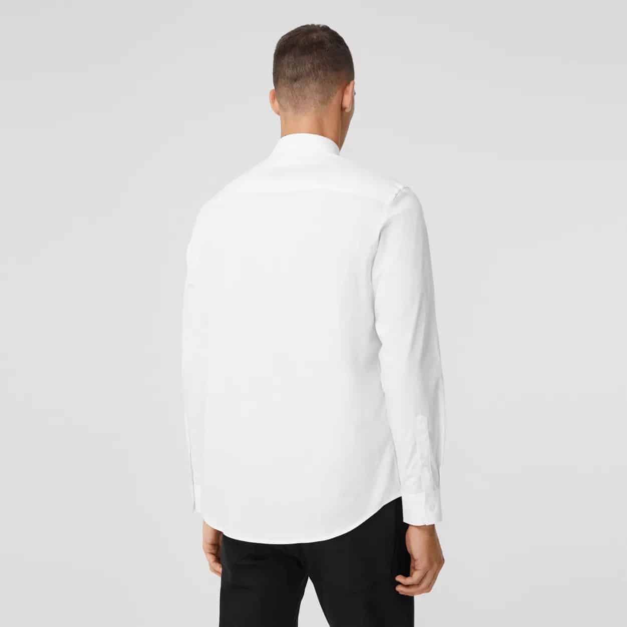 Burberry Monogram Motif Stretch Cotton Poplin Shirt