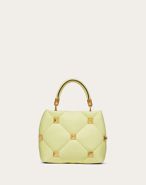 Valentino Small Roman Stud The Handle Bag in Nappa